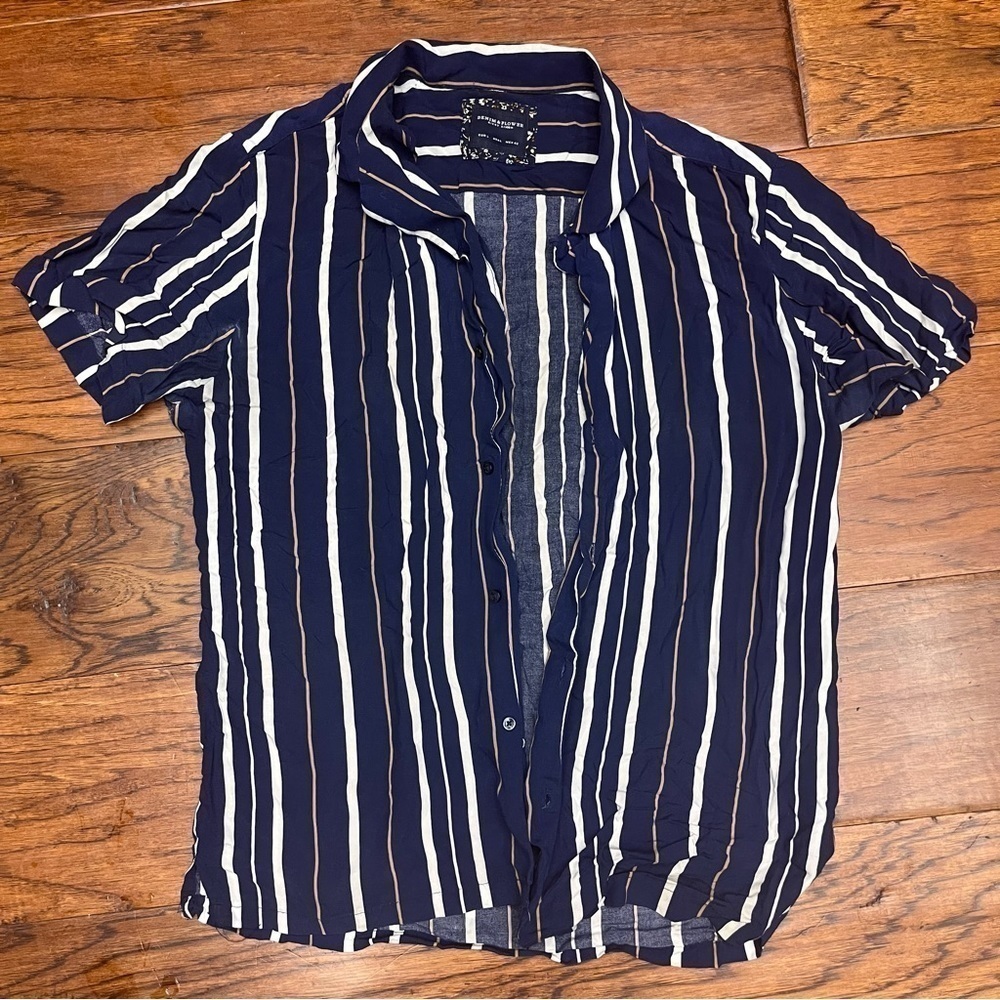 Denim & flower Ricky‎ singh casual button down shirt